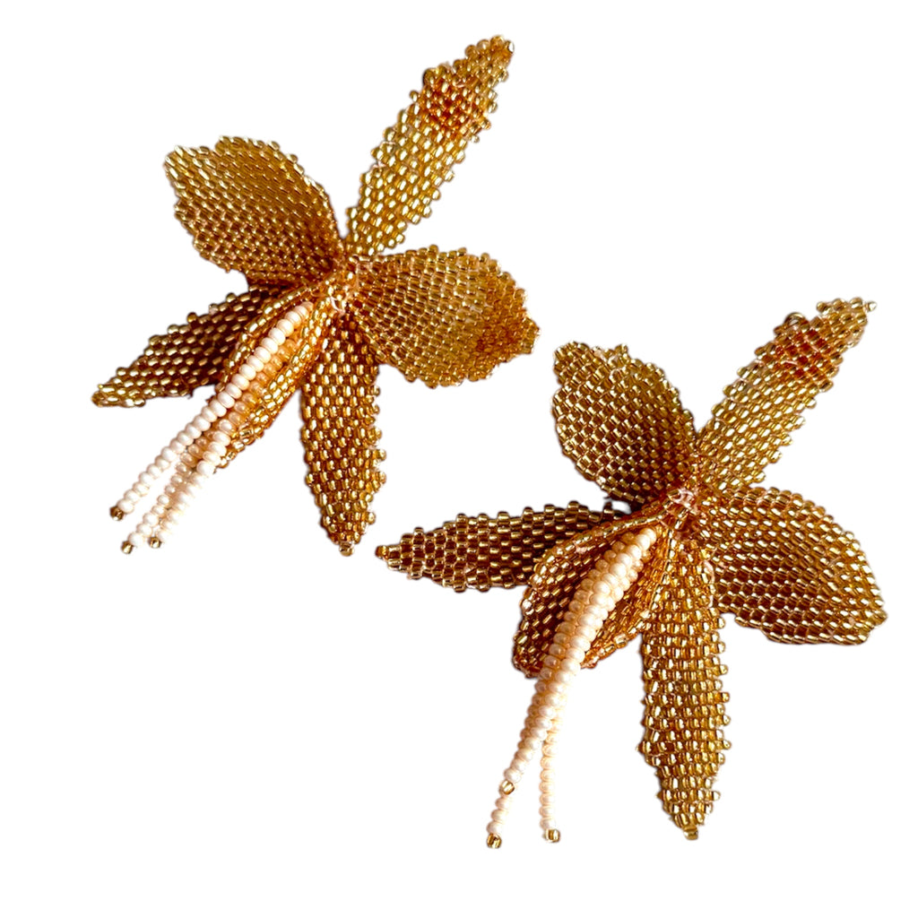 Aretes Orquidea Aurea
