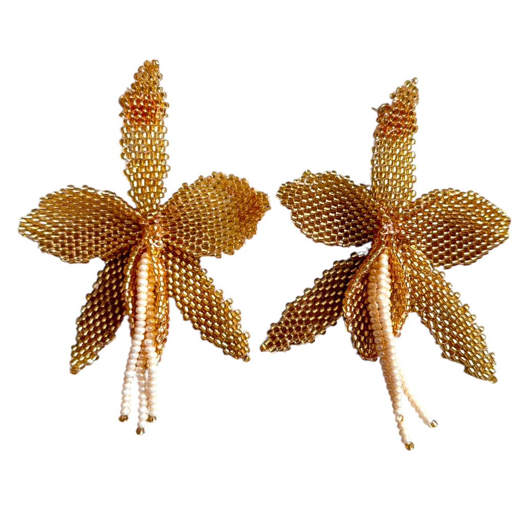 Aretes Orquidea Aurea